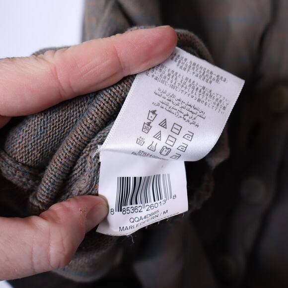 BCBGENERATION Distressed Sweater Marled Fern Taupe Cardigan Casual Women's M - Picture 12 of 12